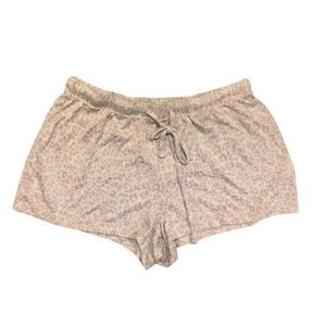 Loft sleep pink cheetah print pajama shorts, Medium